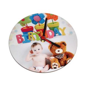 Sienas personalizēts pulkstenis izgatavots no MDF Ø 19 cm ar jūsu foto - Image 2